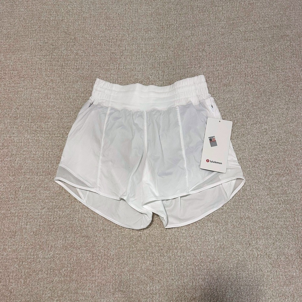 NWT lululemon Hotty Hot HR Short 4" size 4 in White